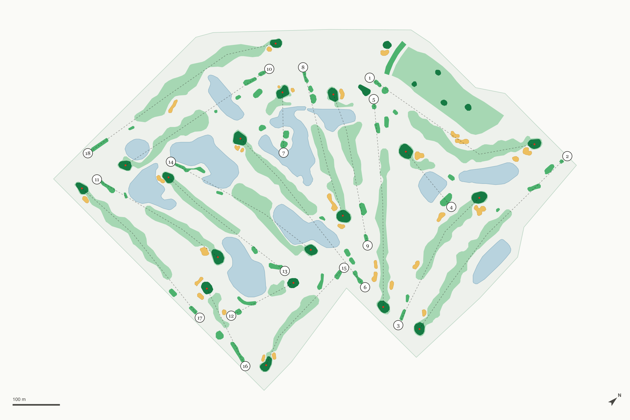 Map of Golden Hawk Golf Course