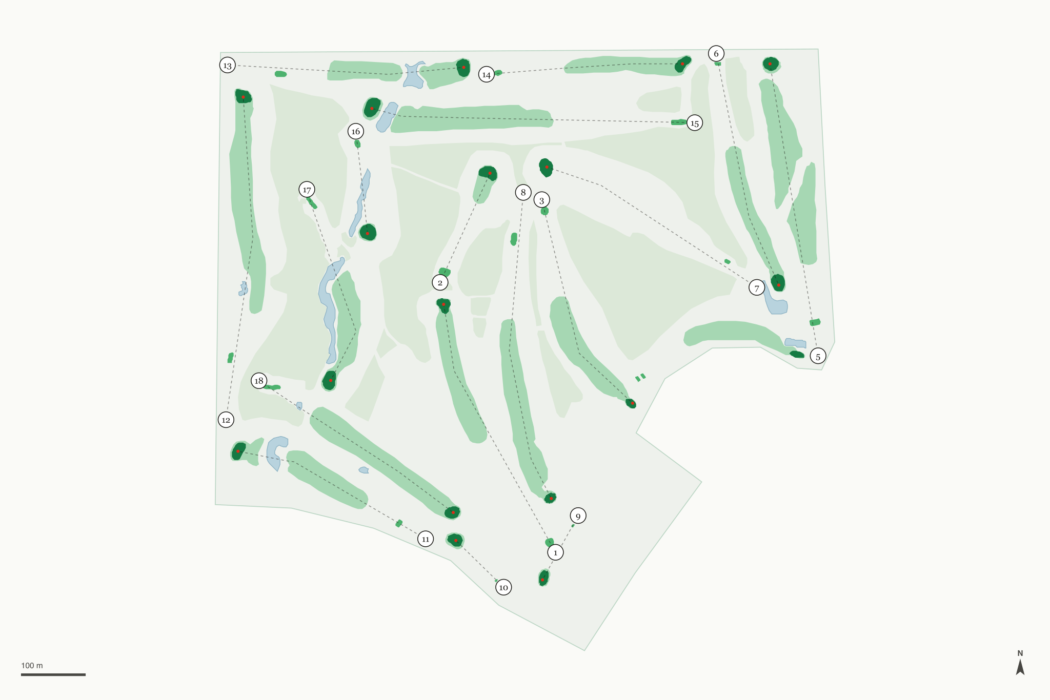 Map of Bluff Creek Golf Course