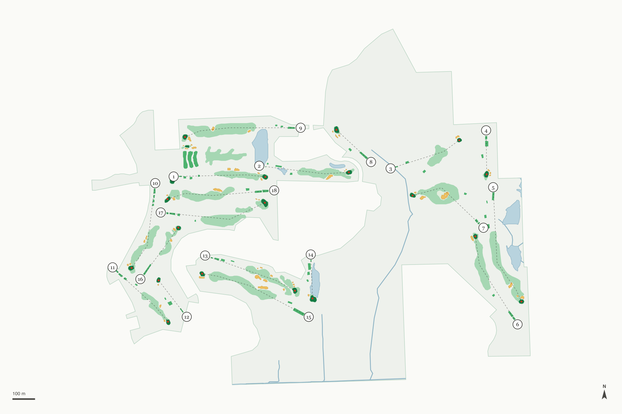 Map of Oakhurst Golf & Country Club