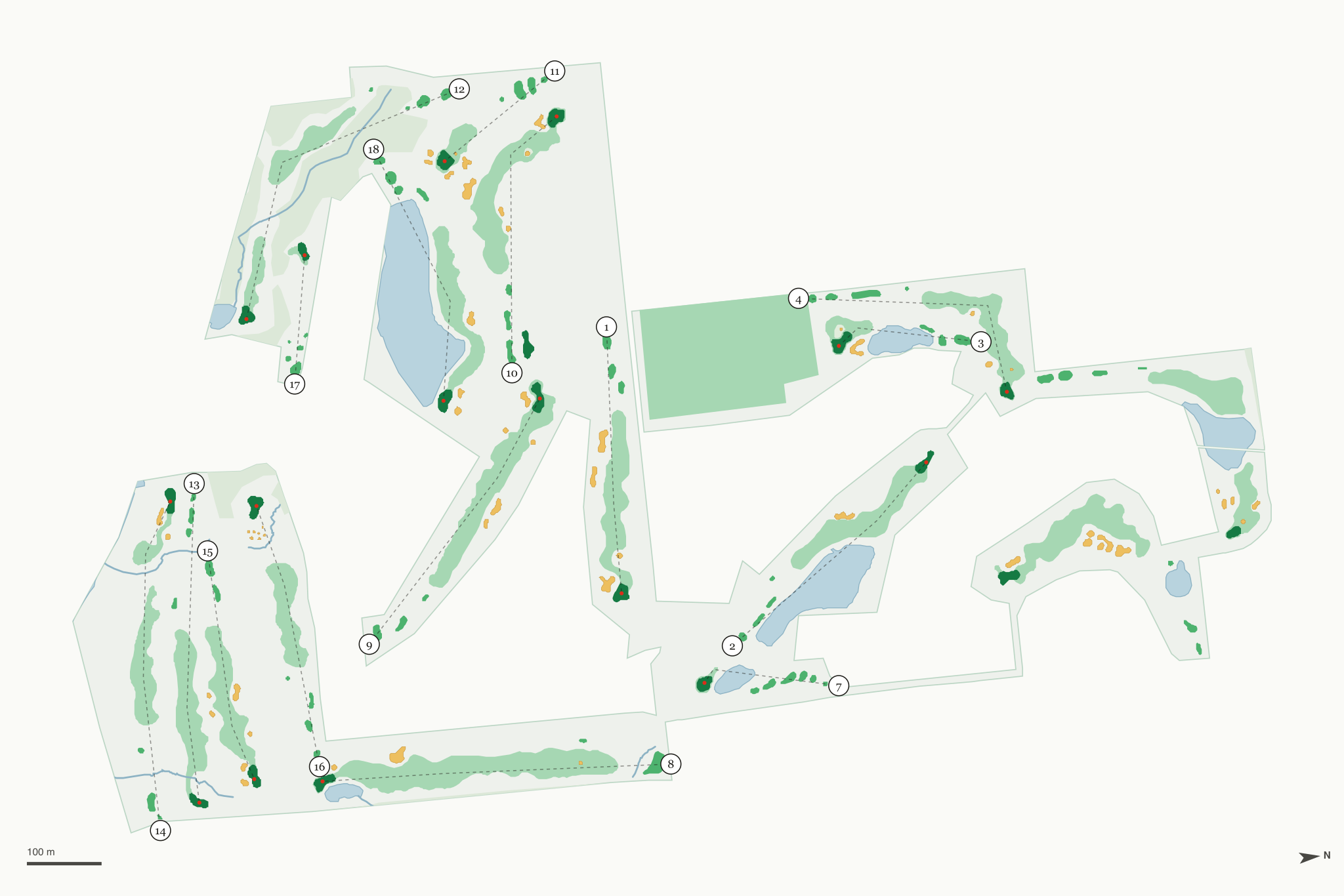 Map of Roses Run Country Club
