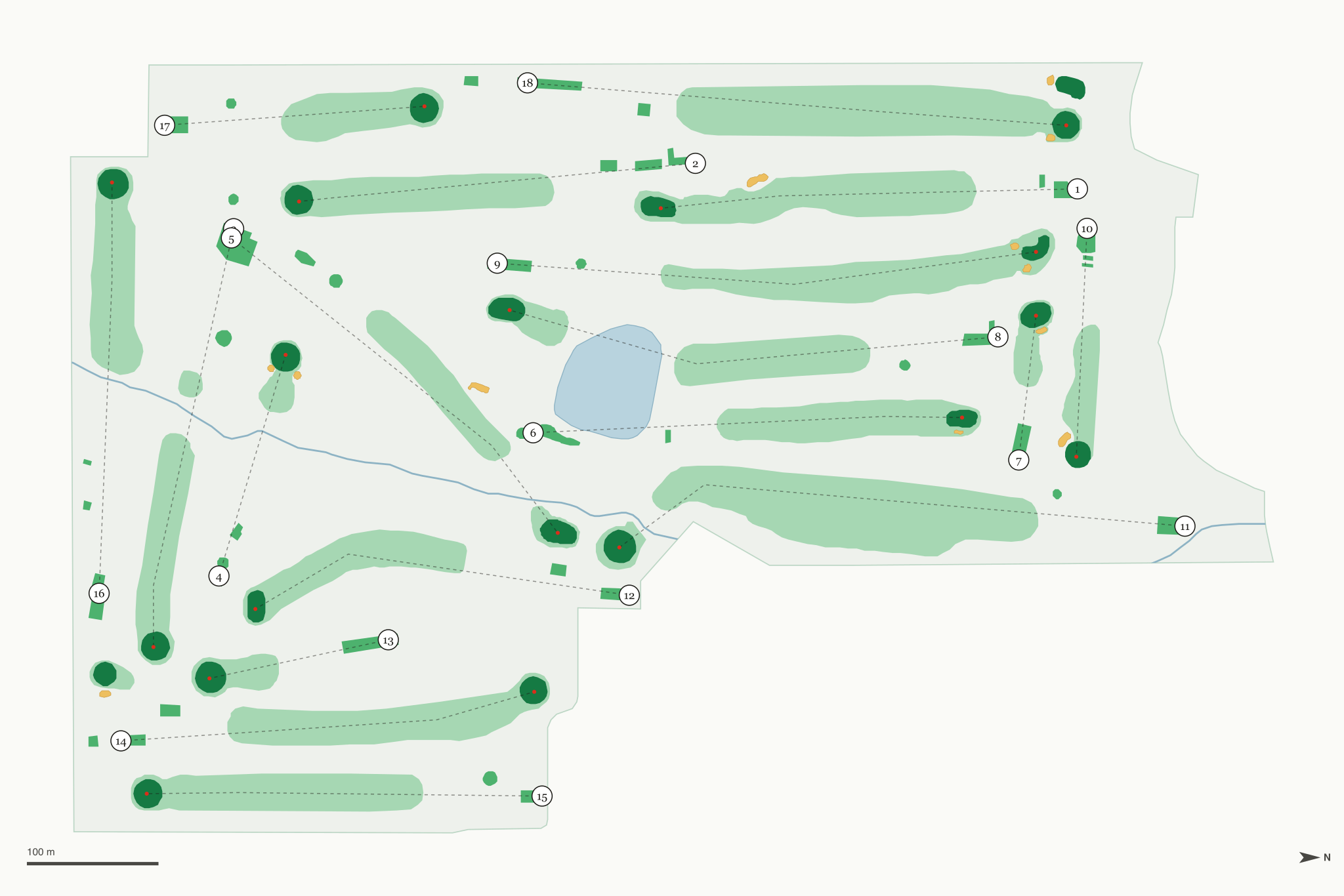 Map of Edmundson Golf Course