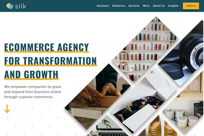 Screenshot of the Silk Commerce homepage