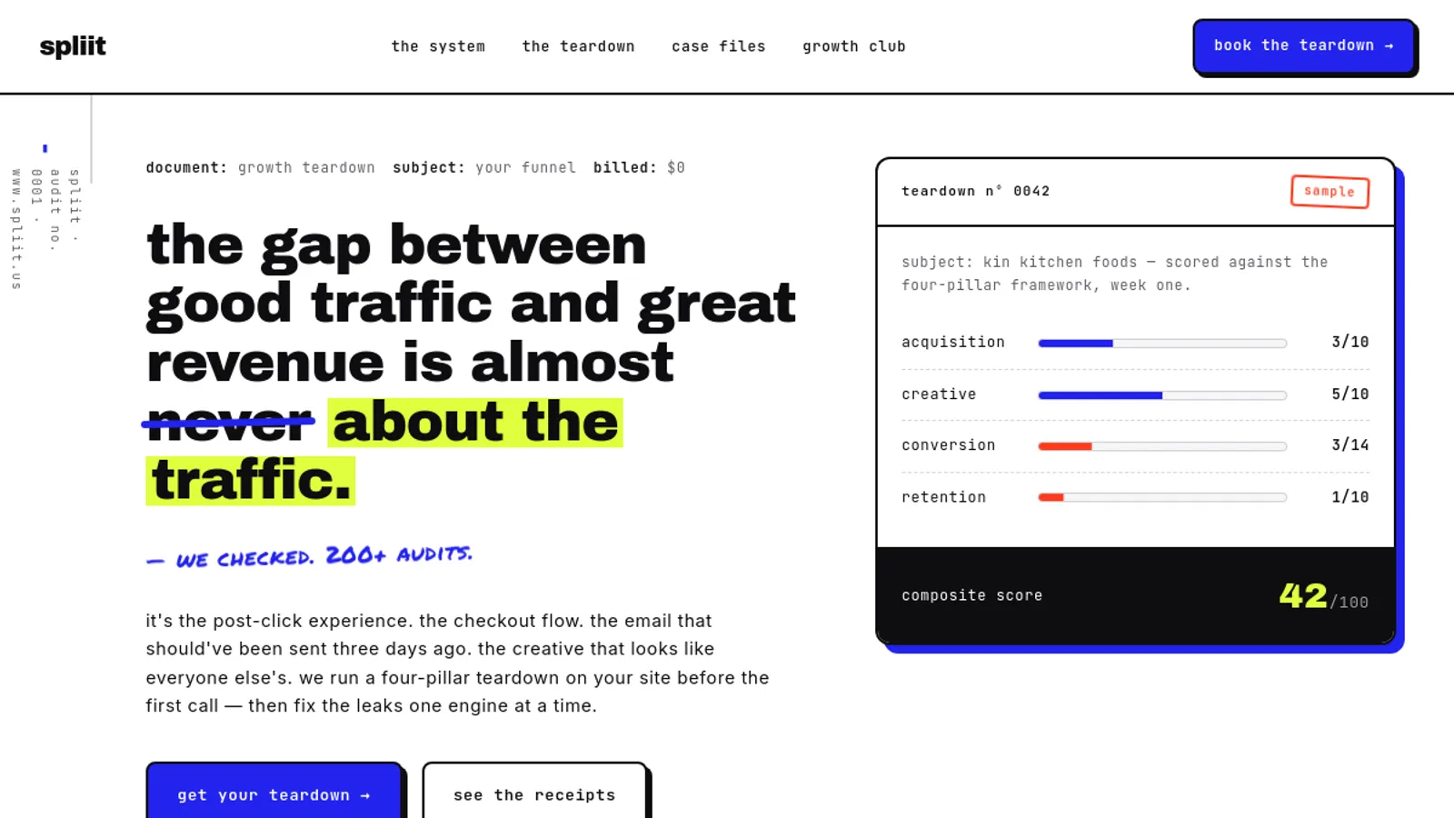 Screenshot of the Spliit homepage