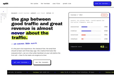 Screenshot of the Spliit homepage