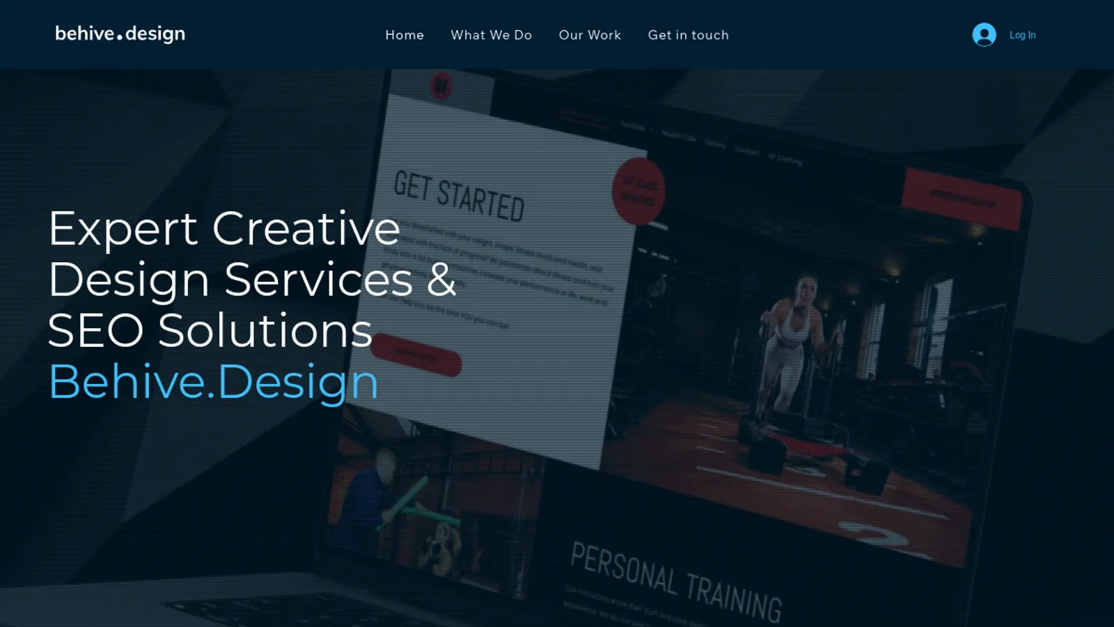 Screenshot of the beHIVE Design Ltd homepage