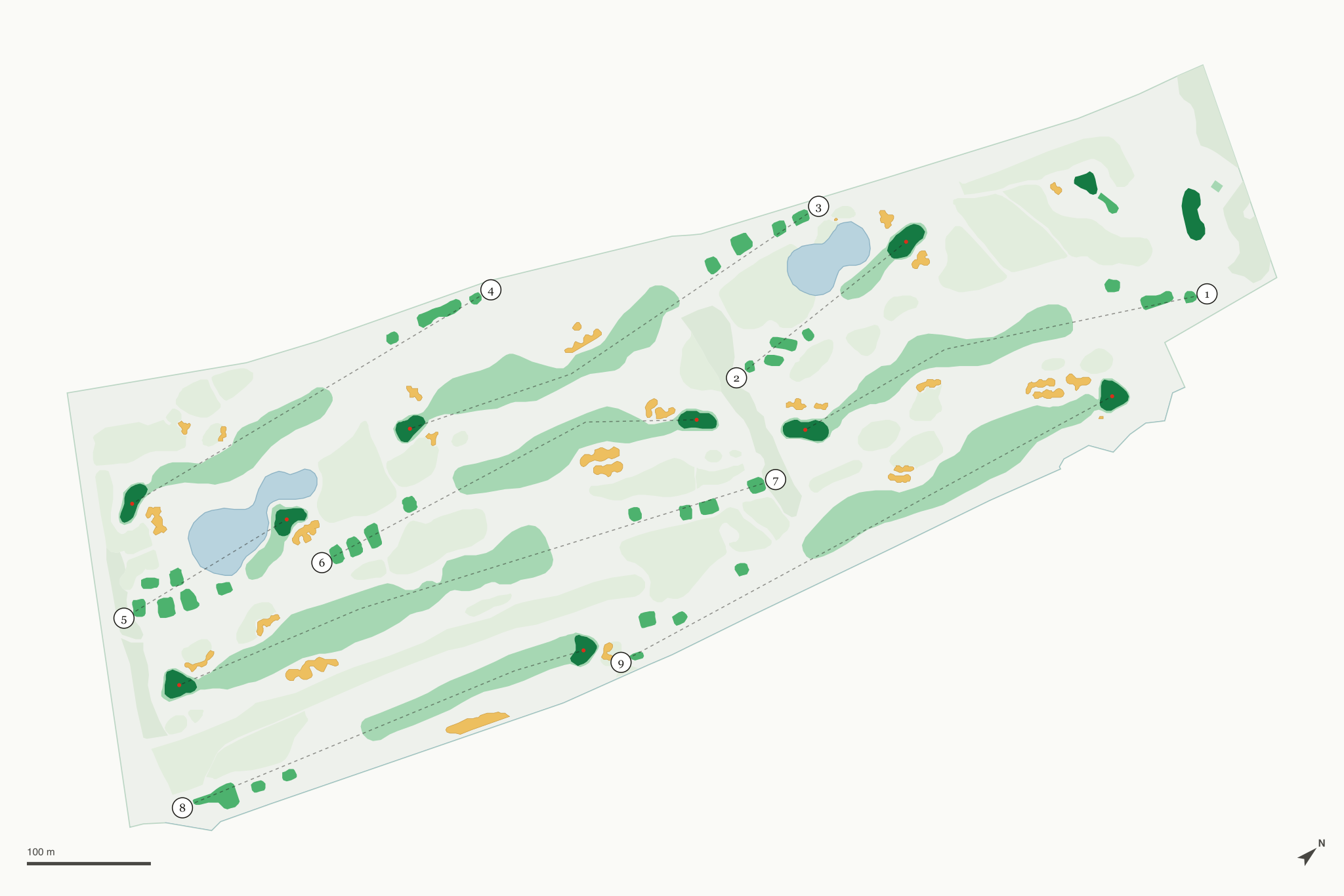 Map of Wyandotte Shores Golf Course