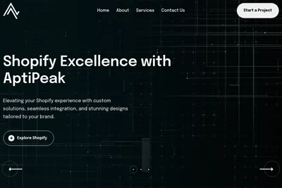 Screenshot of the AptiPeak homepage
