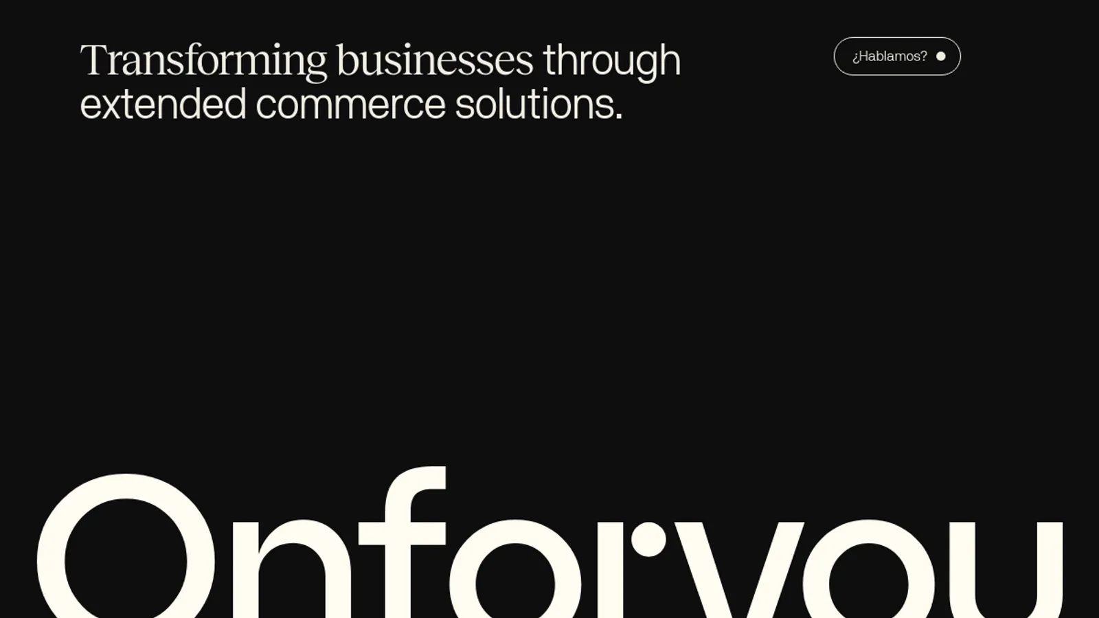Screenshot of the Onforyou homepage