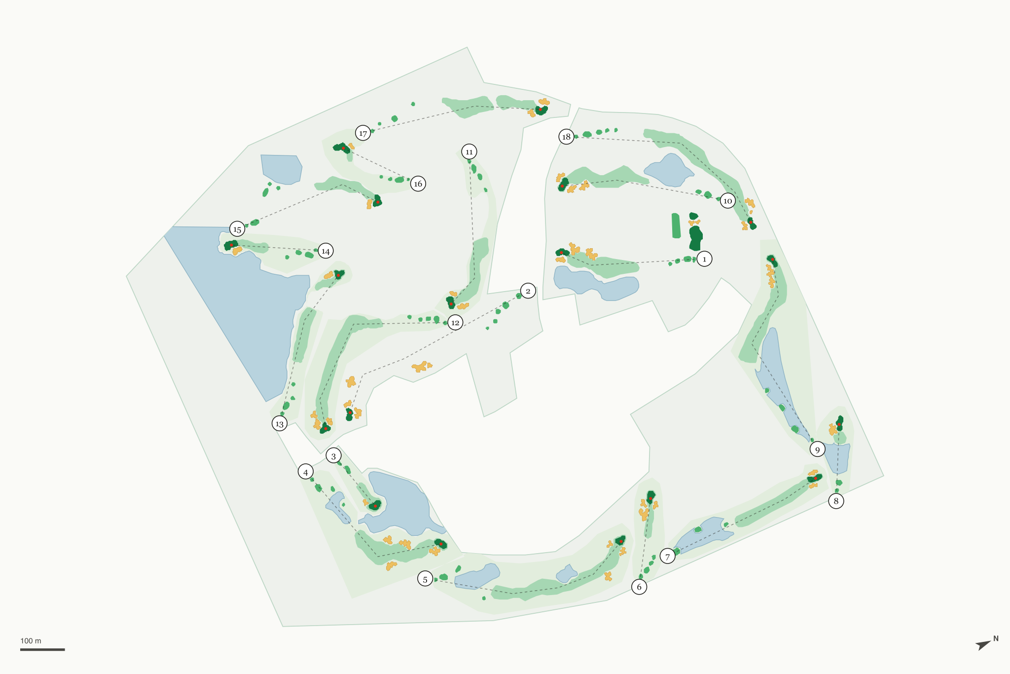 Map of The Refuge Golf Club