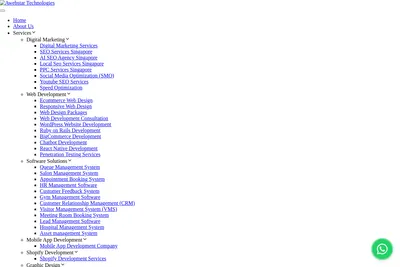 Screenshot of the Awebstar Technologies Pte Ltd. homepage