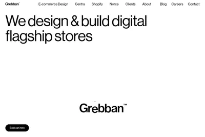 Screenshot of the Grebban Design AB homepage