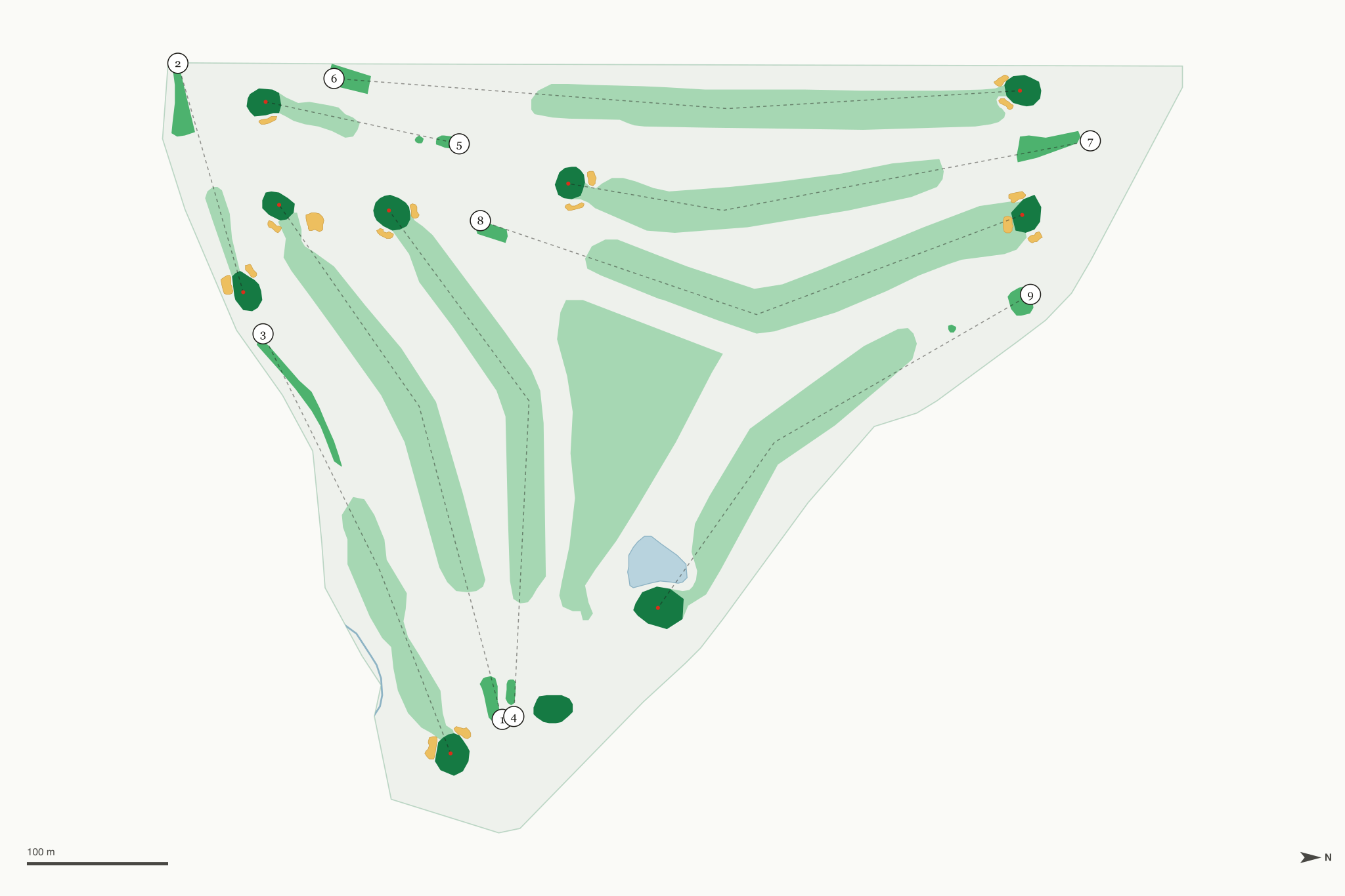 Map of Canyon Hills Golf Course