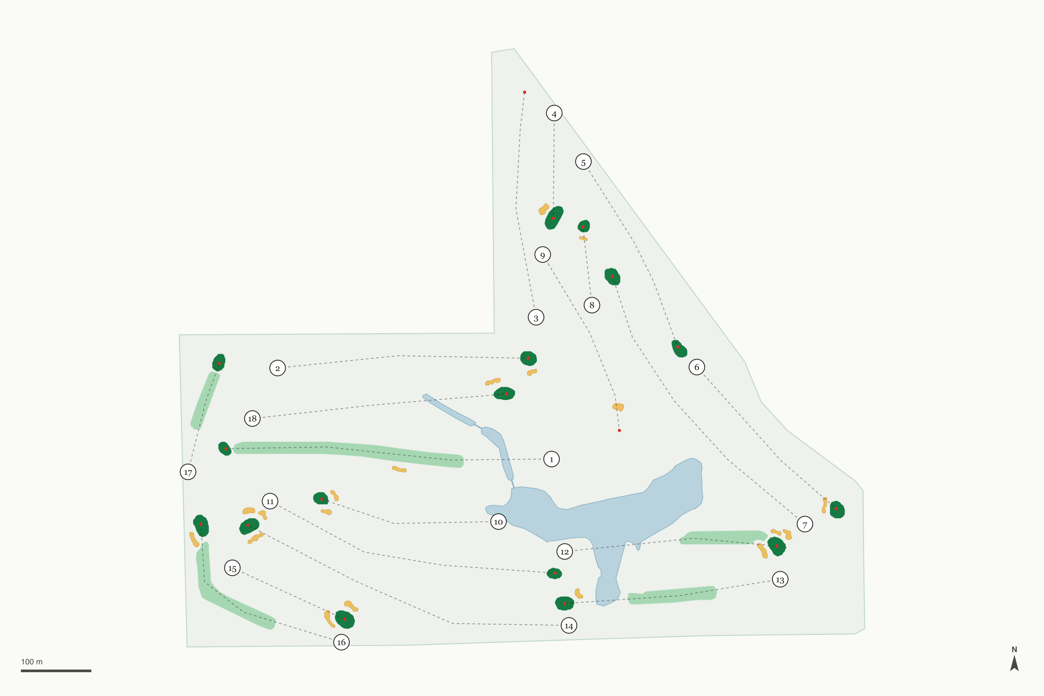 Map of Bunn Golf Course