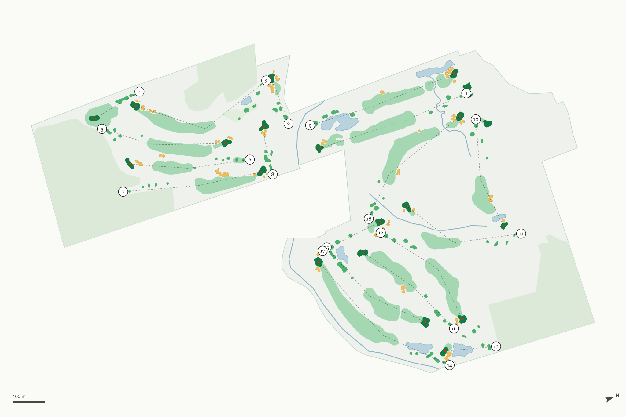 Map of Myrtle Creek Golf Club