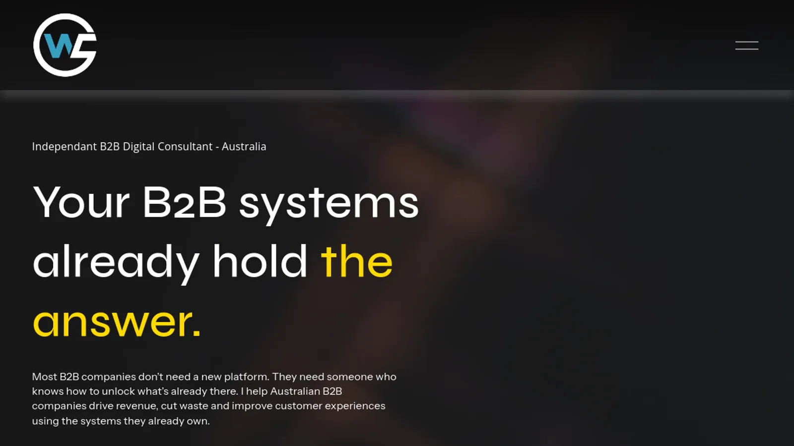 Screenshot of the W5 pty ltd homepage