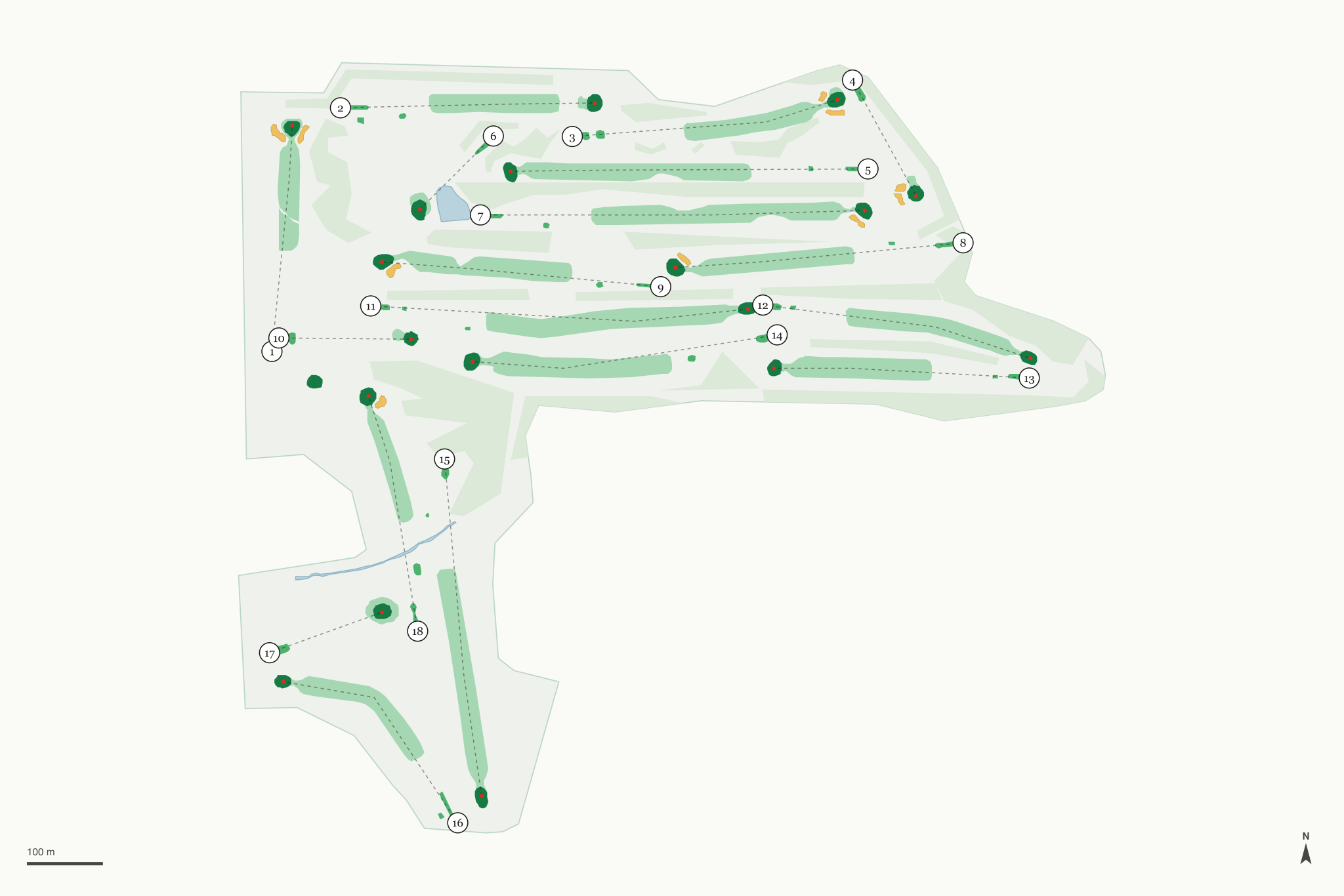 Map of Sunrise Golf Course