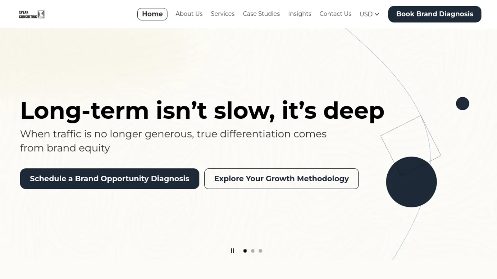 Screenshot of the Xpeak Consulting Limited homepage