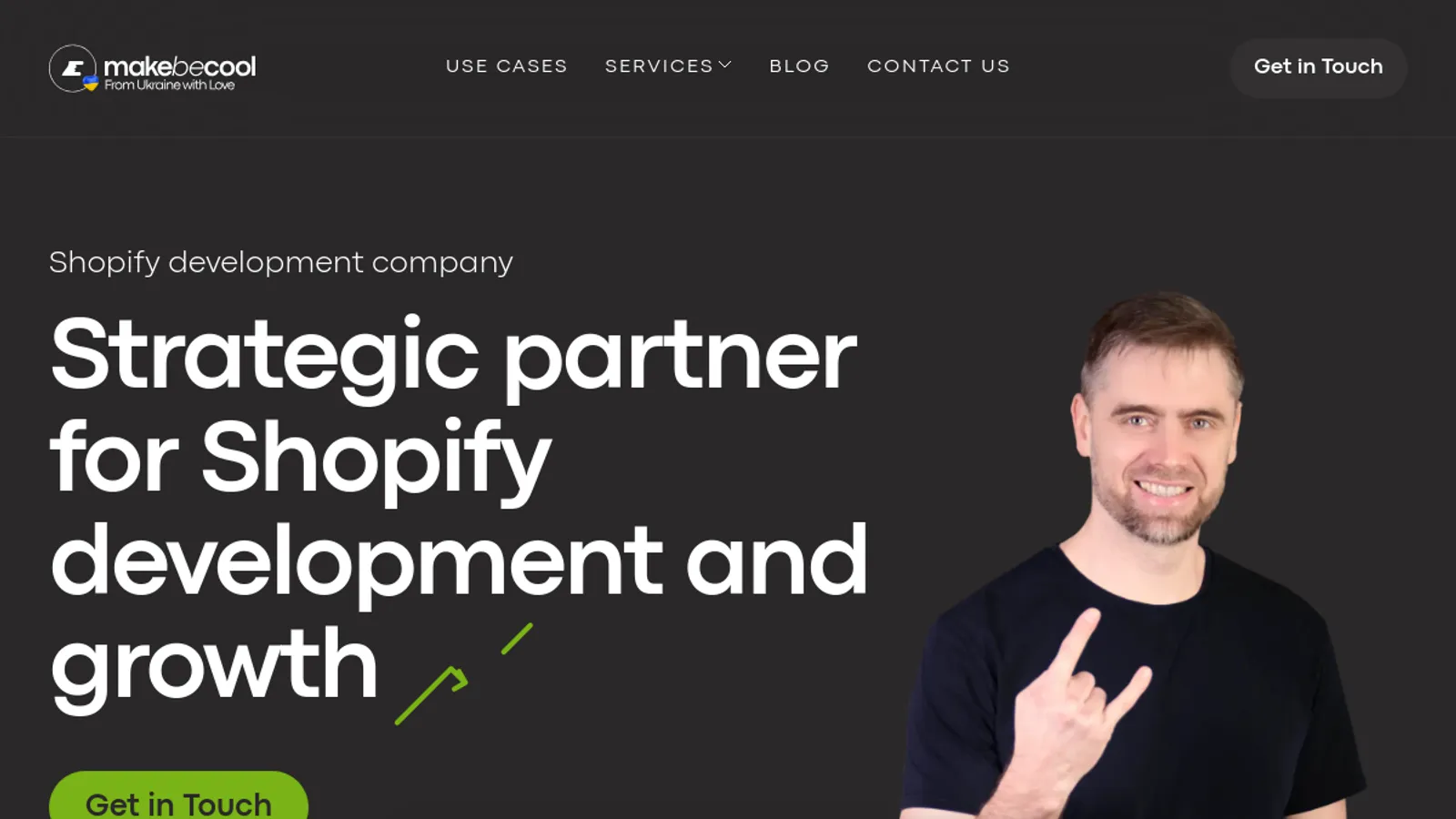 Screenshot of the MakeBeCool OU homepage