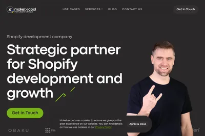 Screenshot of the MakeBeCool OU homepage