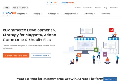 Screenshot of the Rave Digital homepage