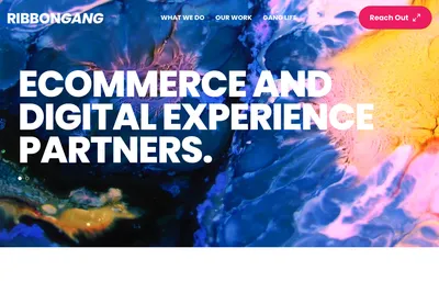 Screenshot of the Ribbon Gang homepage