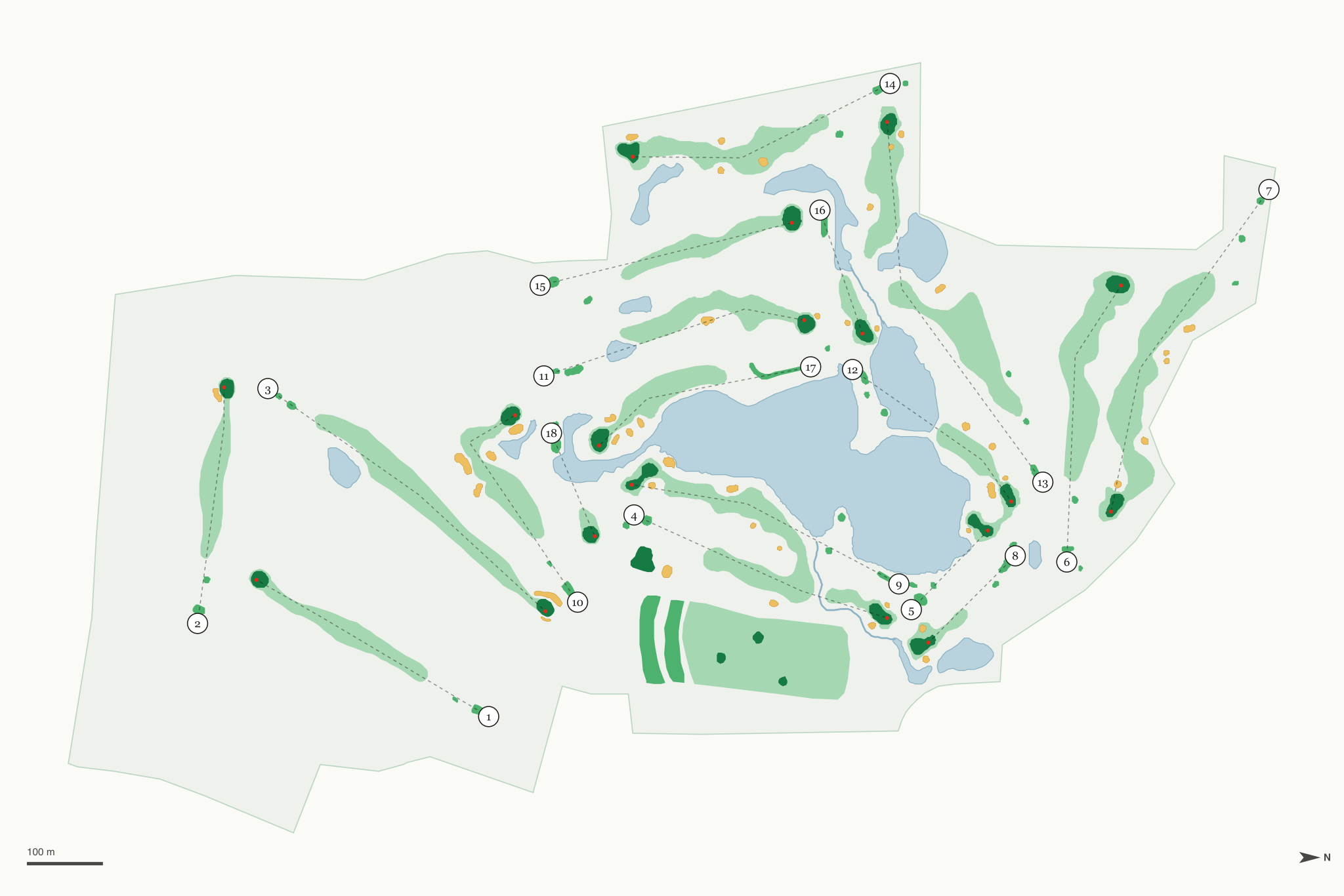 Map of Brooks Golf Club