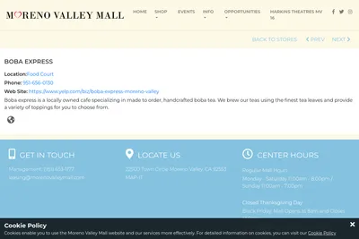 Boba Express website homepage