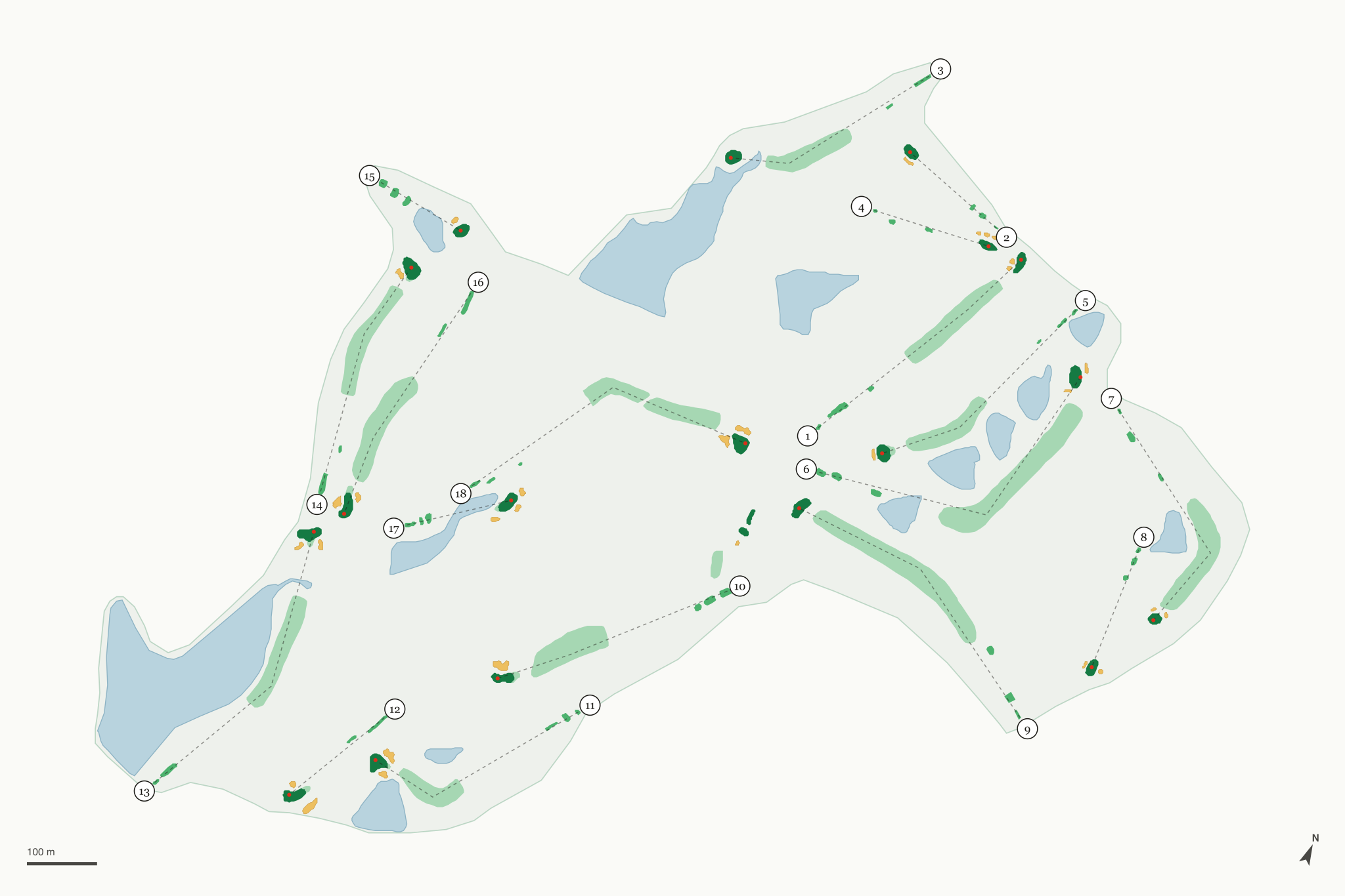 Map of Innsbrook Golf Course