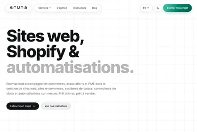Screenshot of the Enuma elish homepage