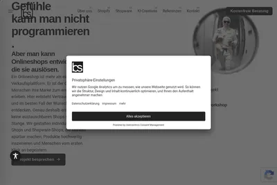 Screenshot of the bs style GmbH homepage