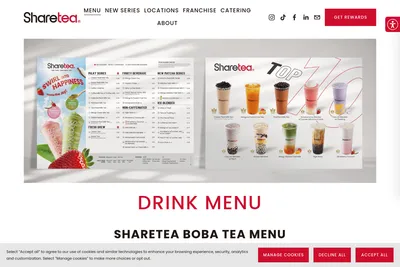 Sharetea Clackamas website homepage