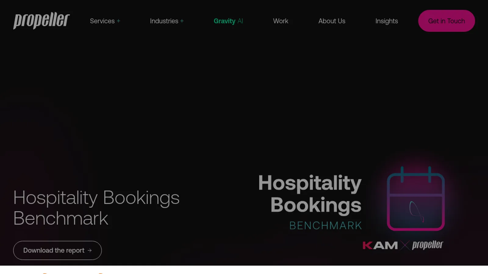 Screenshot of the Propeller Communications Ltd homepage