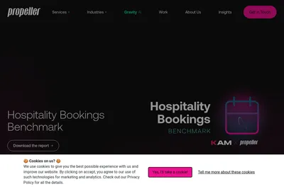 Screenshot of the Propeller Communications Ltd homepage