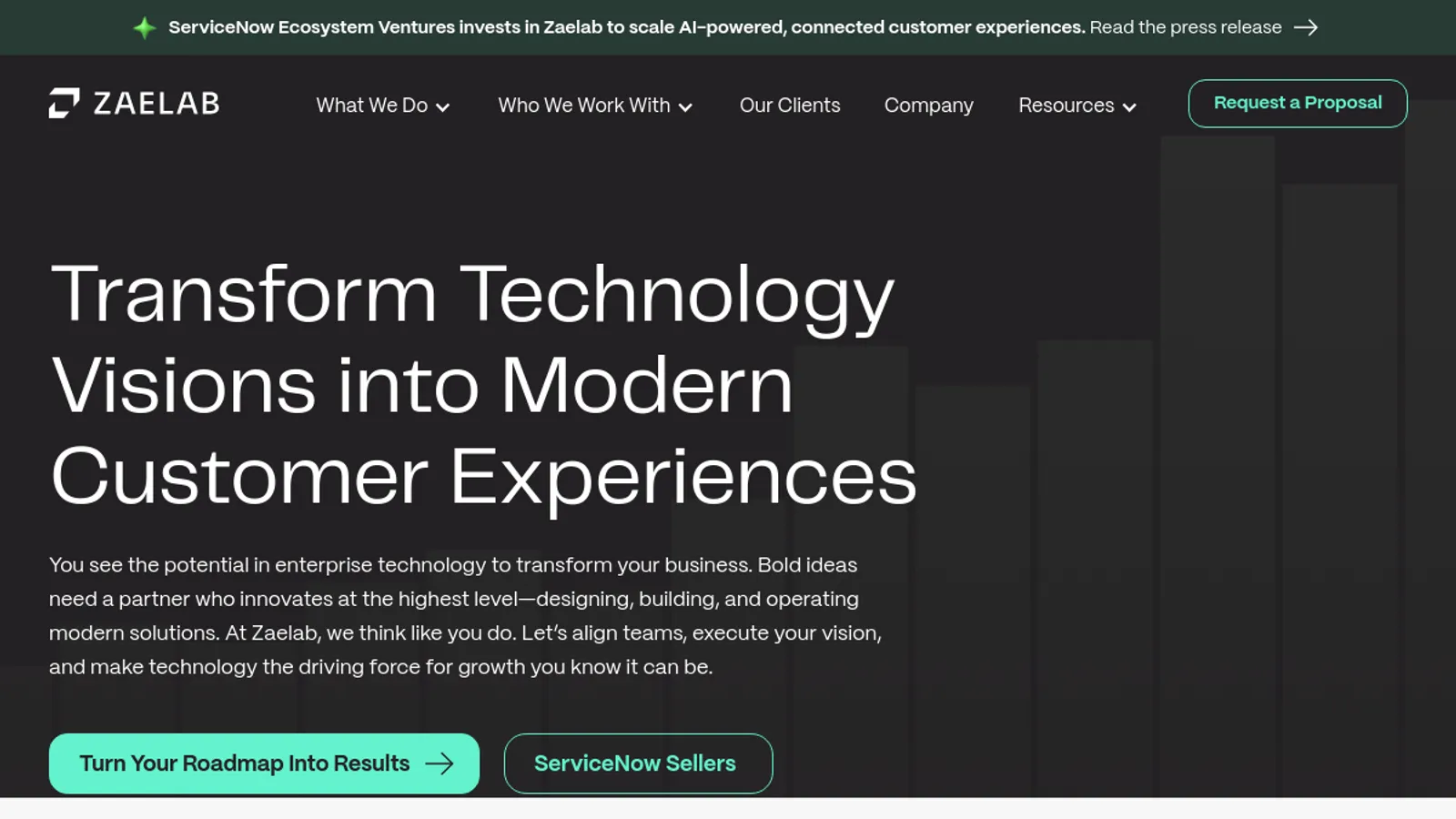 Screenshot of the Trellis homepage