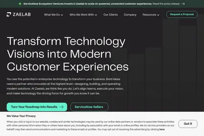 Screenshot of the Trellis homepage