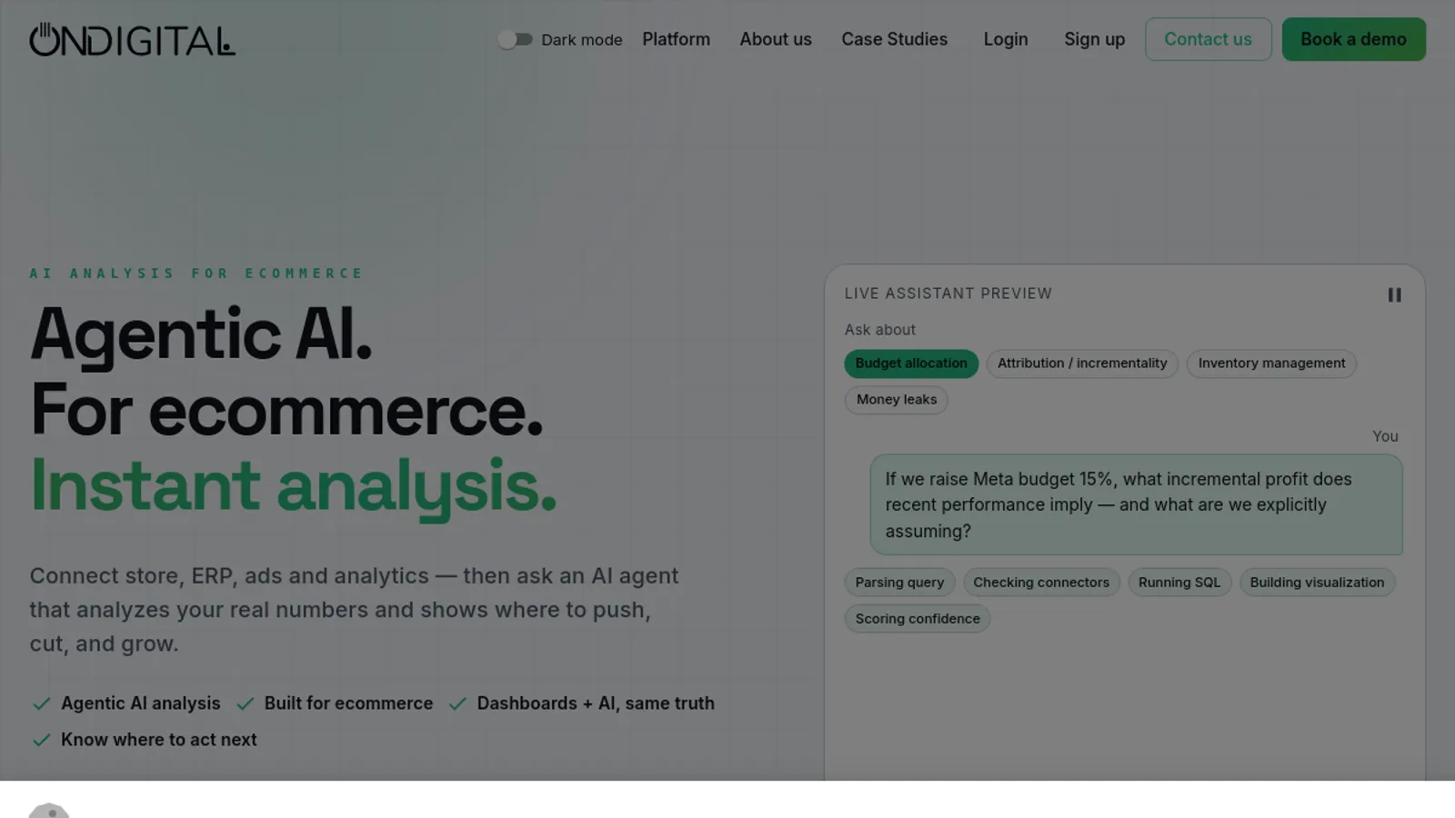 Screenshot of the Ondigital homepage