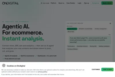 Screenshot of the Ondigital homepage