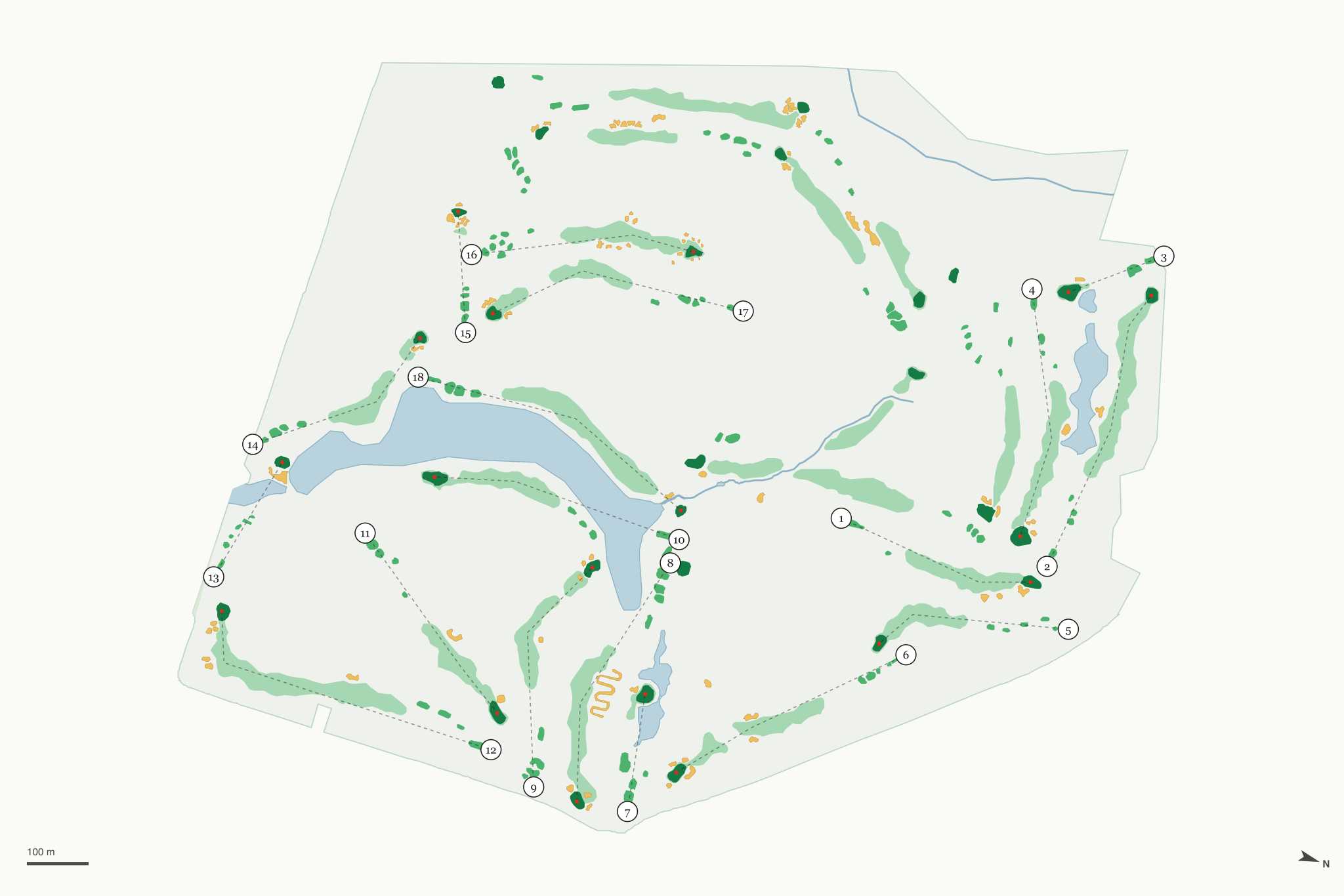 Map of Trappers Turn Golf Club