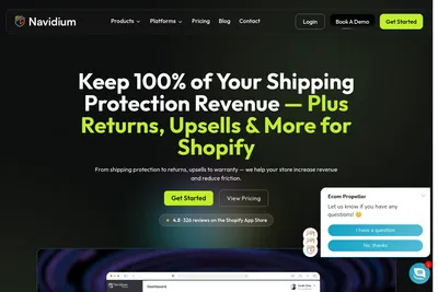Screenshot of the Navidium Apps homepage
