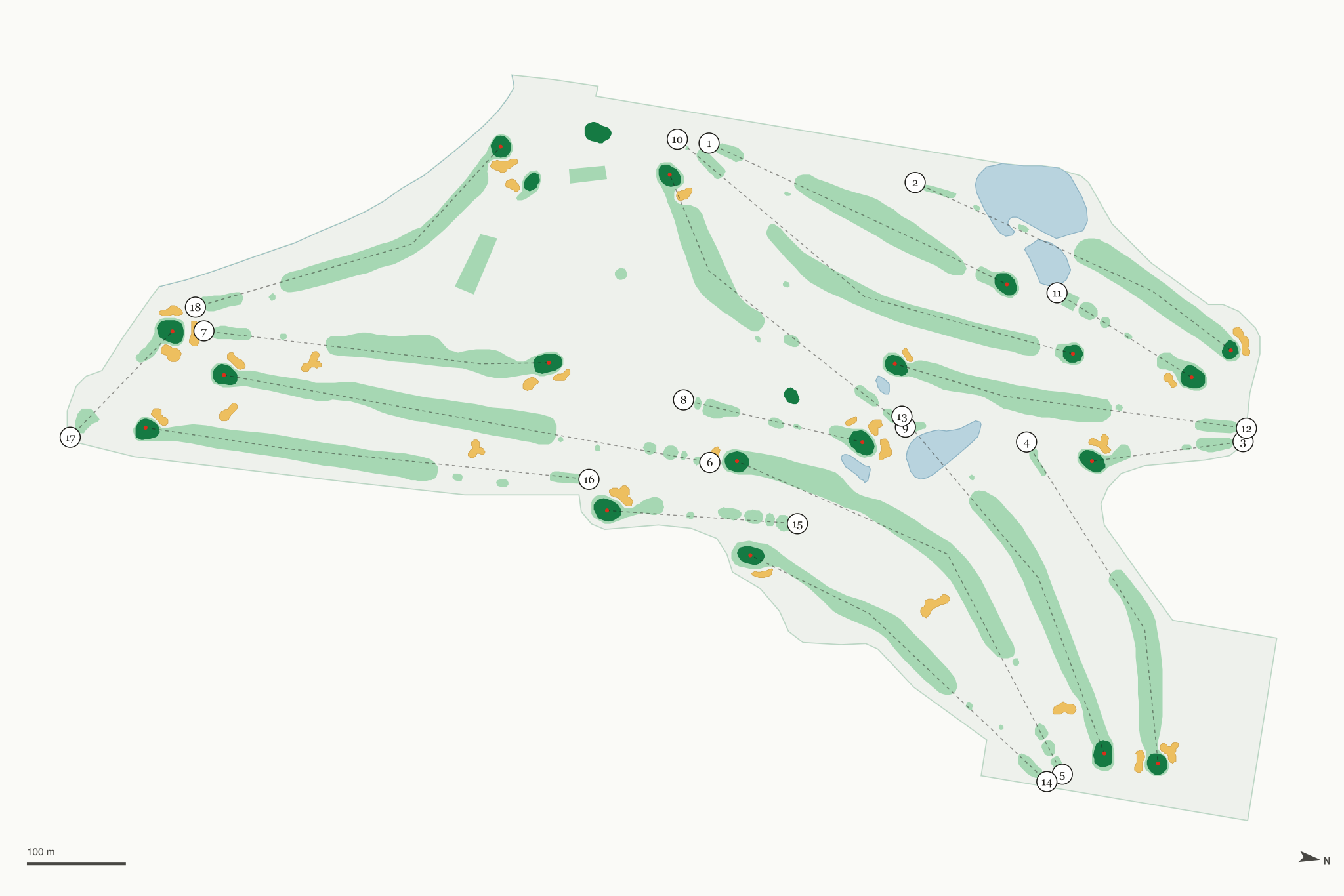 Map of Pokegama Golf Course