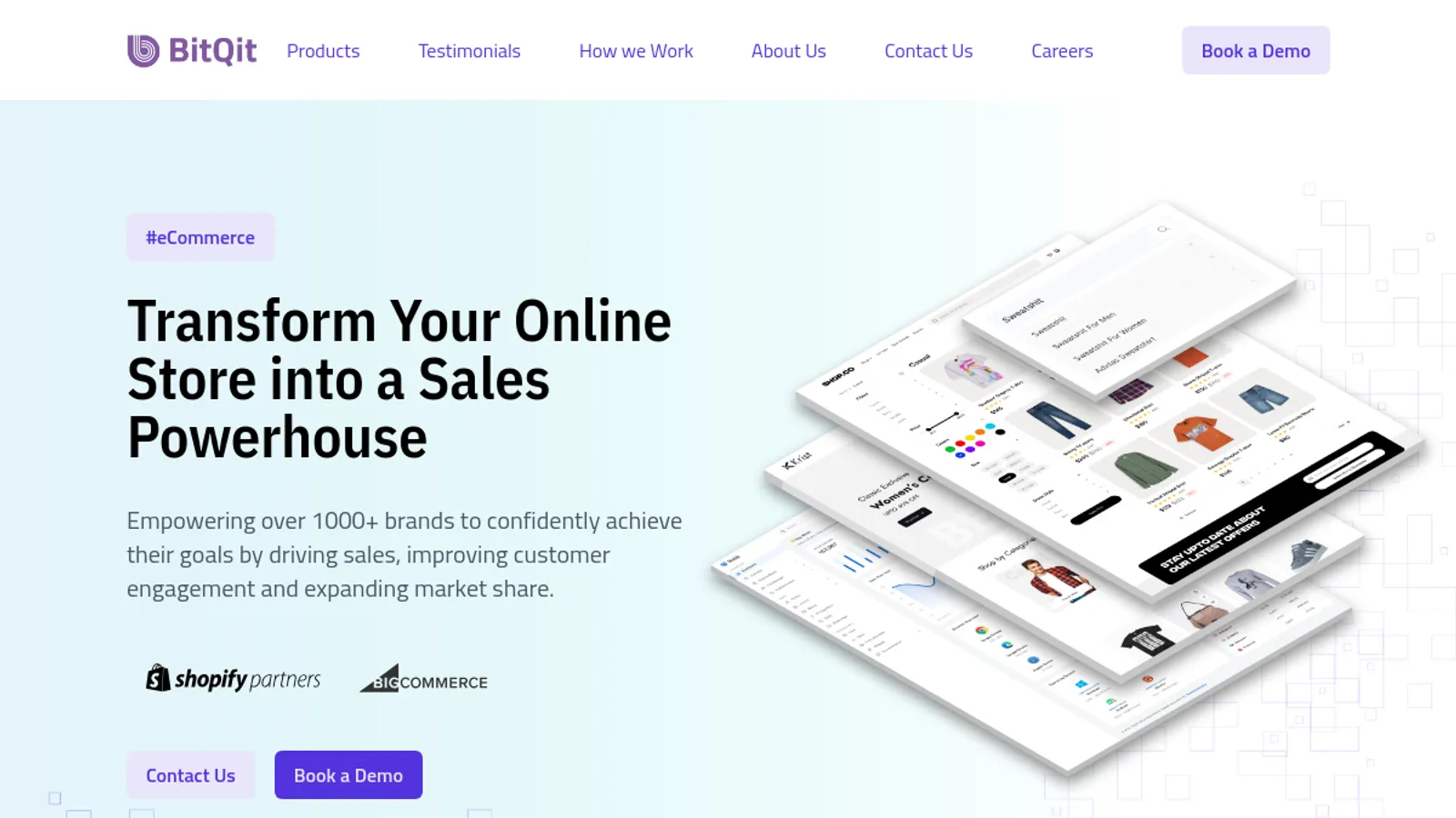 Screenshot of the BitQit Private Limited homepage