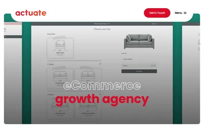 Screenshot of the Actuate Digital Limited homepage