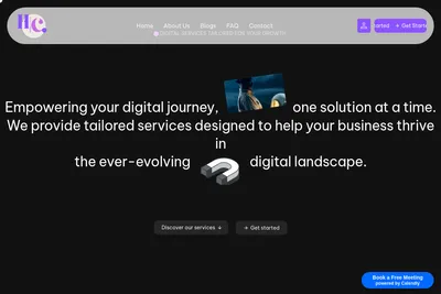 Screenshot of the Handy Customs homepage
