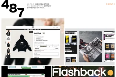 Screenshot of the FourEightSeven homepage