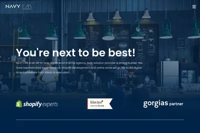 Screenshot of the Navy FAB Design & Development Agency homepage
