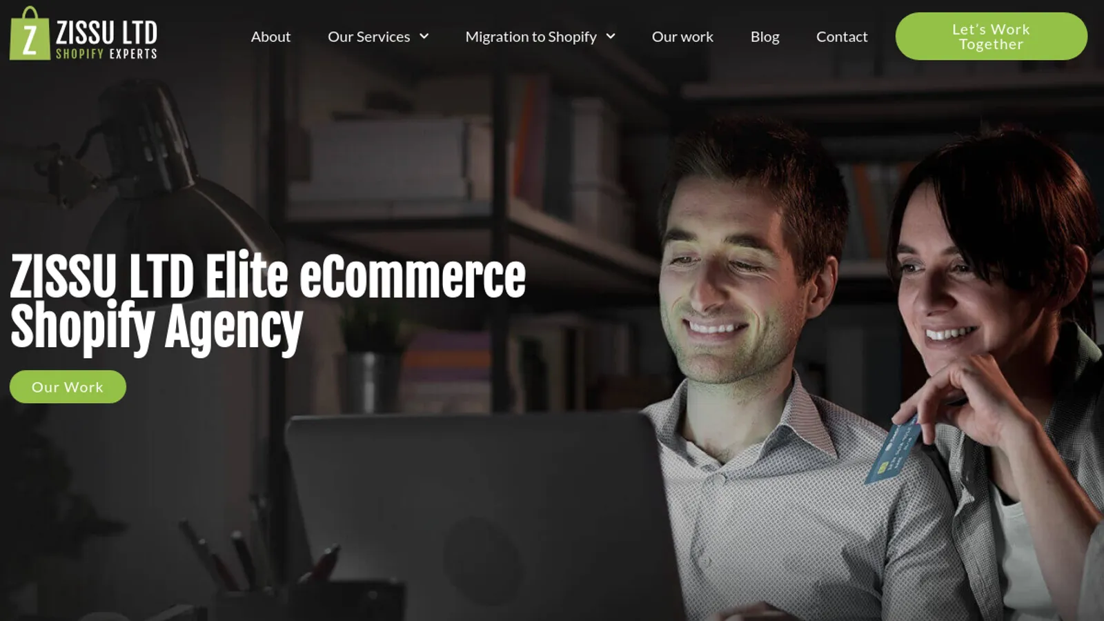 Screenshot of the ZISSU LTD homepage