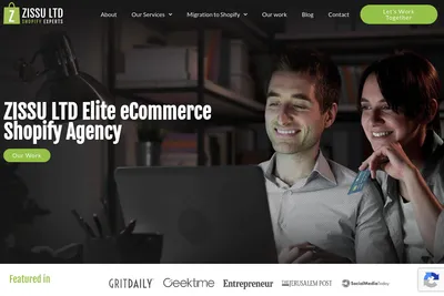 Screenshot of the ZISSU LTD homepage