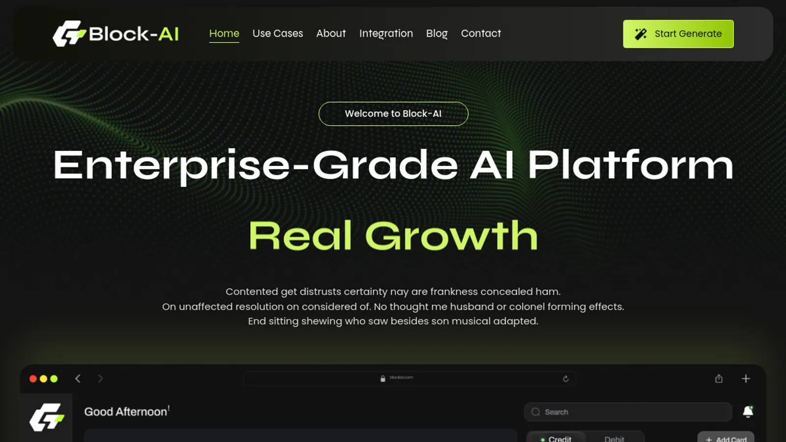 Screenshot of the Nexfinity Solutions homepage