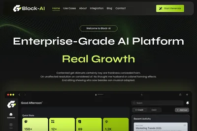 Screenshot of the Nexfinity Solutions homepage