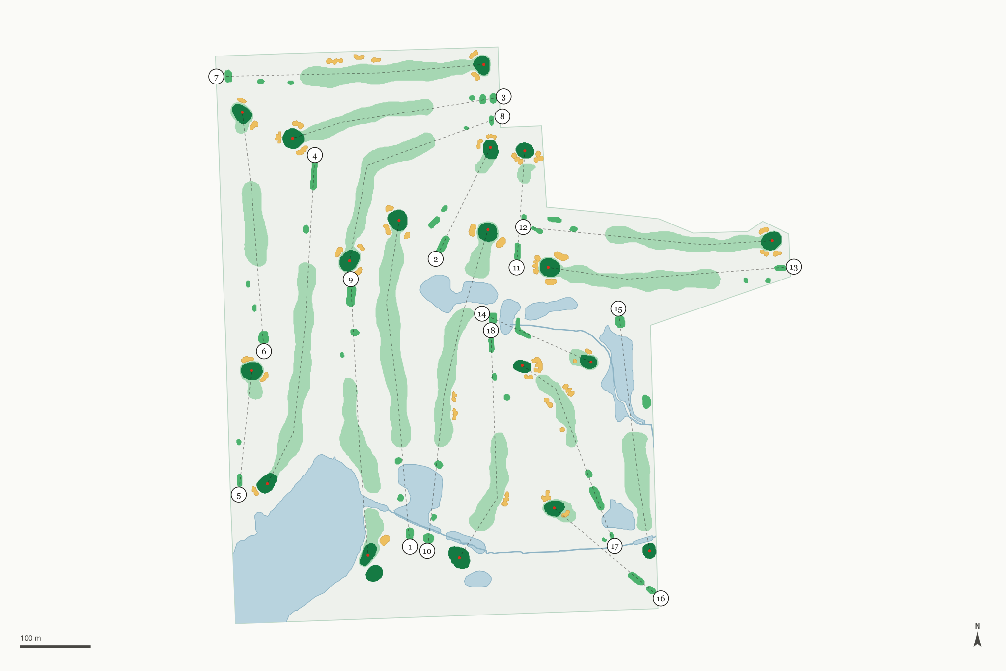Map of Fountains Golf & Banquet